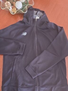 New Balance Black Hooded Zip-Up Jacket